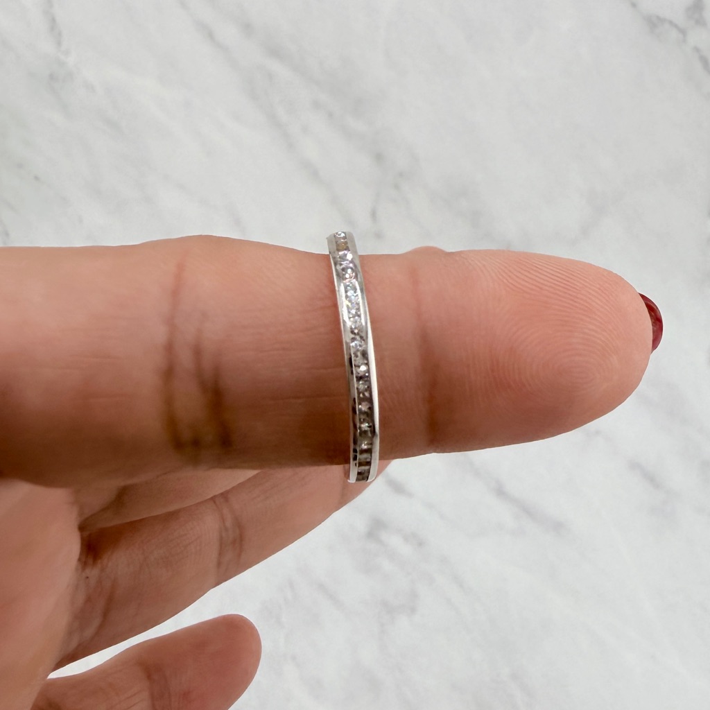 Real 10k Gold Ring Infinity Band Womens Band Ring 7